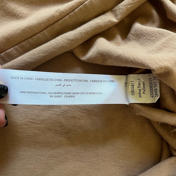 Ariat Women's Joshua Tree Long Sleeve Hooded Shirt Size M Tan Southwestern Aztec - Picture 6 of 11